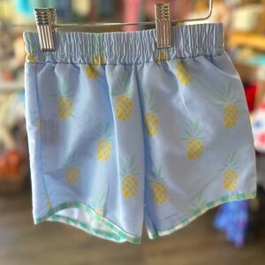 Boys Blue Pineapple Swim Trunks 5T - NWT